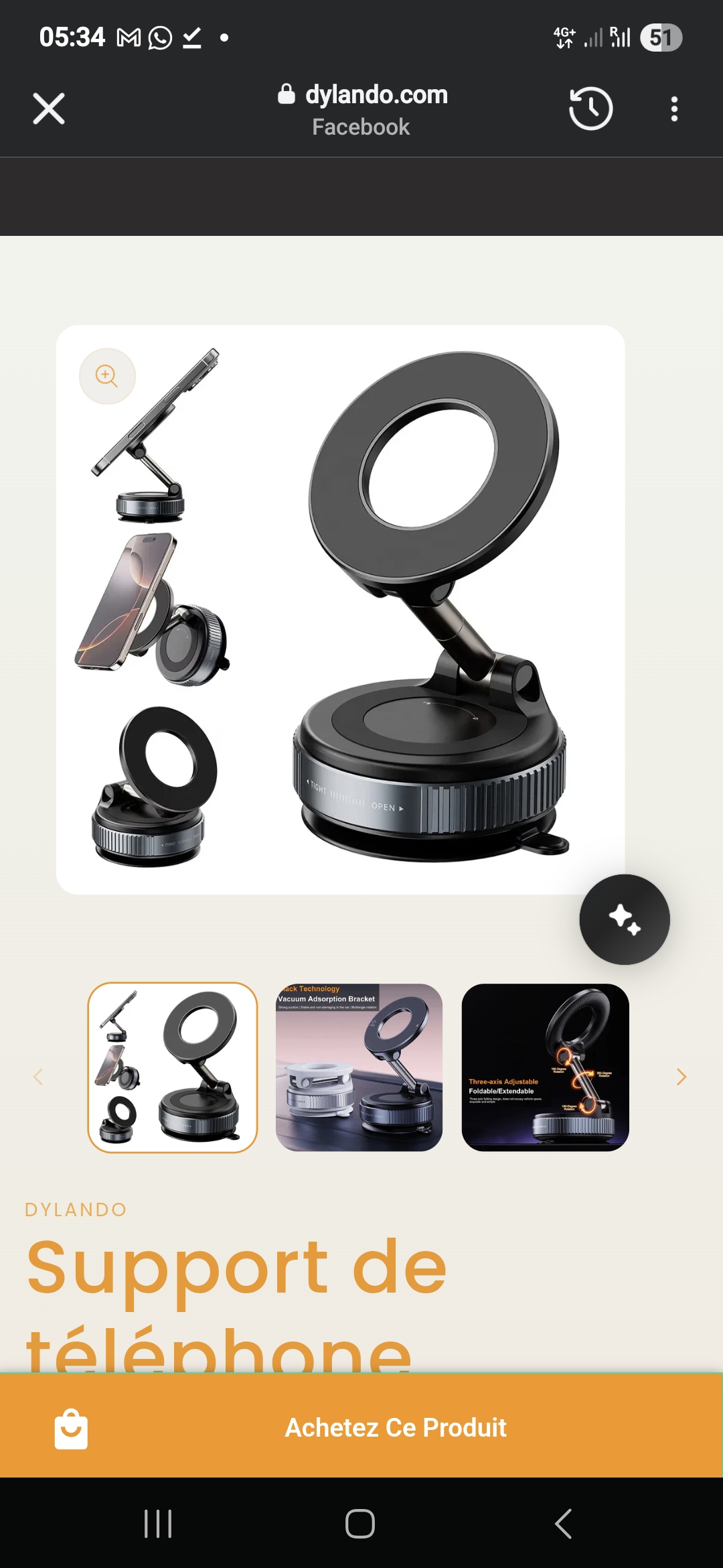 Support téléphone pour voiture
