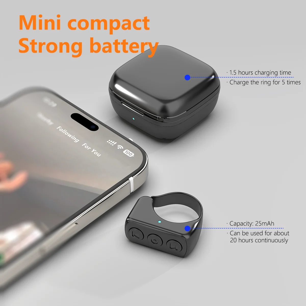 Bague de défilement portable avec Bluetooth